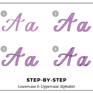 Ribbon Alphabet Lettering Workbook Instant Download PDF image 2