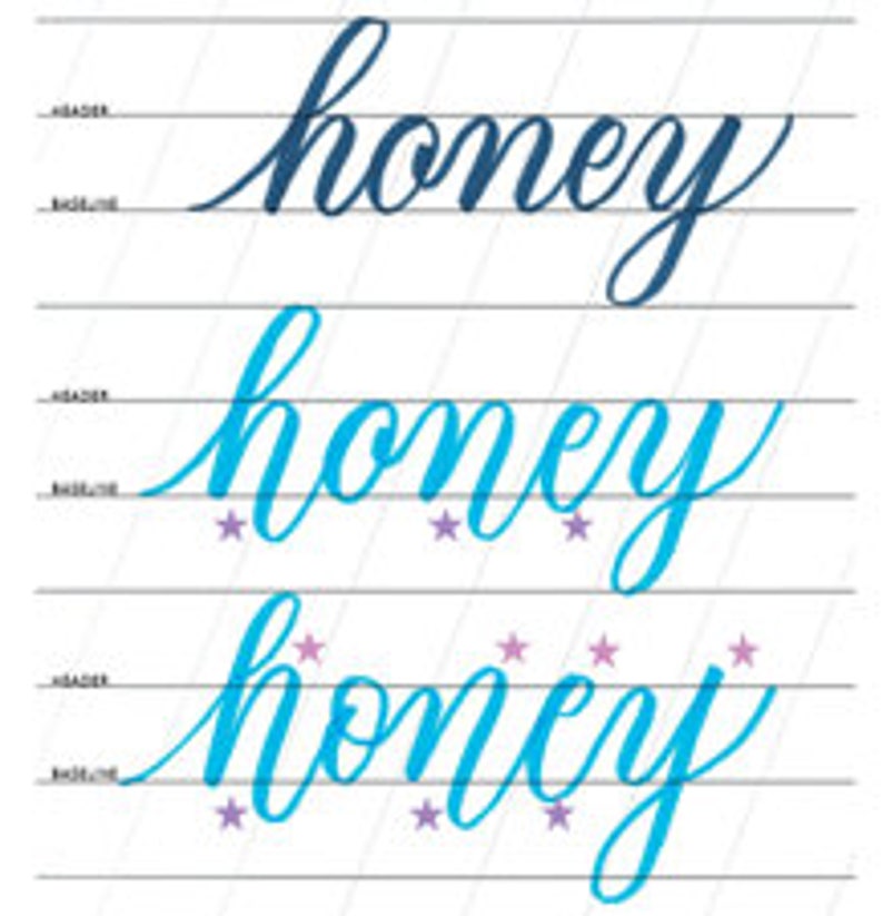 Bounce Lettering 101 (worksheets) - Etsy