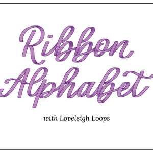 Ribbon Alphabet Lettering Workbook Instant Download PDF image 5