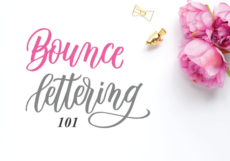 Bounce Lettering 101 (worksheets) - Etsy
