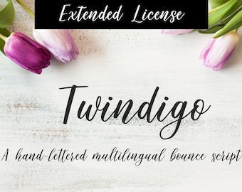 Twindigo Script Font (Extended License)