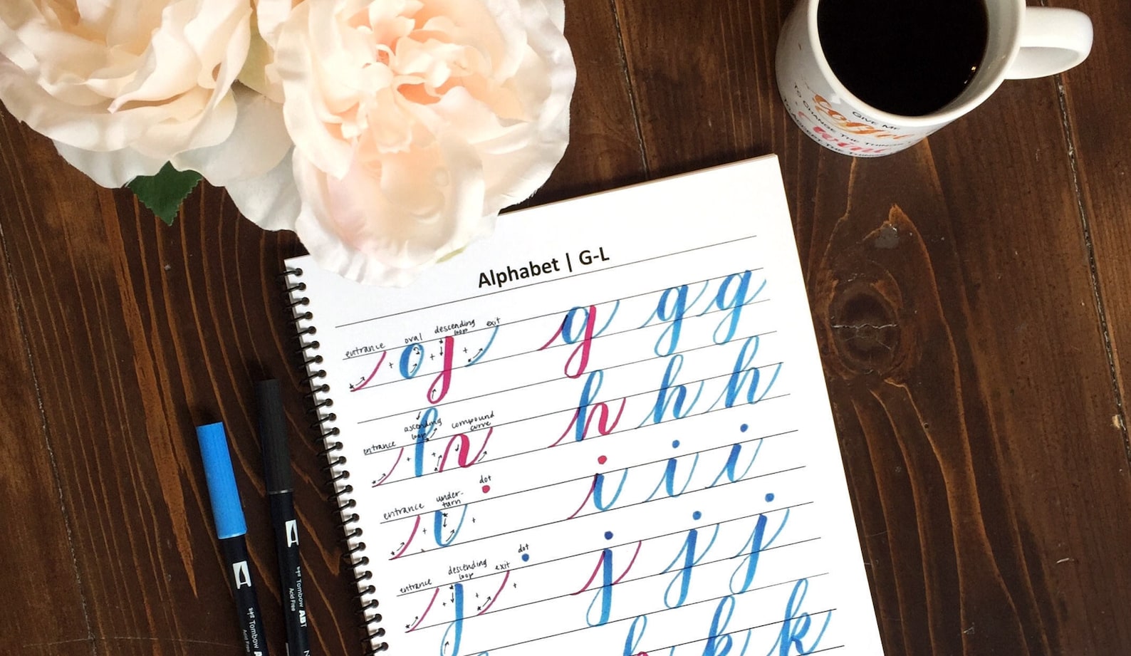 Brush Lettering Workbook (instant Download) - Intro to Brush Pen ...