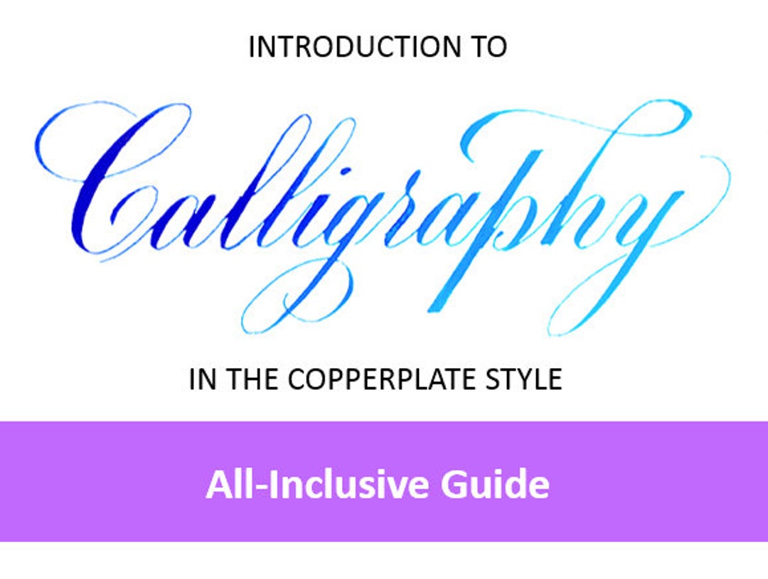 Copperplate Calligraphy Workbook PDF Instant Download With Follow-along ...