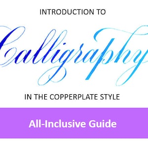 Libro de ejercicios de caligrafía en cobre (PDF, descarga instantánea) con curso de video para seguir