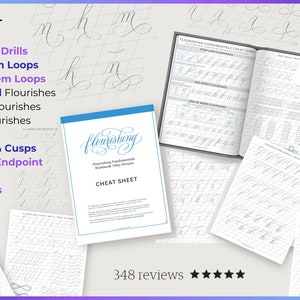 The Calligraphy Flourishing Fundamentals Workbook PDF Calligraphy Flourishes Worksheets image 2