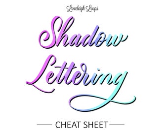 Shadow Lettering Cheat Sheet