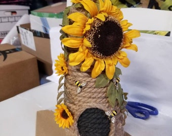 Bee Hive, Honey Bee Hive, Honey Bee Decor, Bee Hive Table Piece, Wreath Attachments, Summer Bee Decor, Summer Bee Hive, Summer Honey