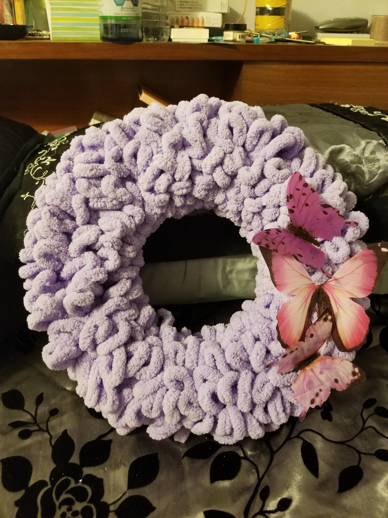 Loop Yarn Wreath Etsy
