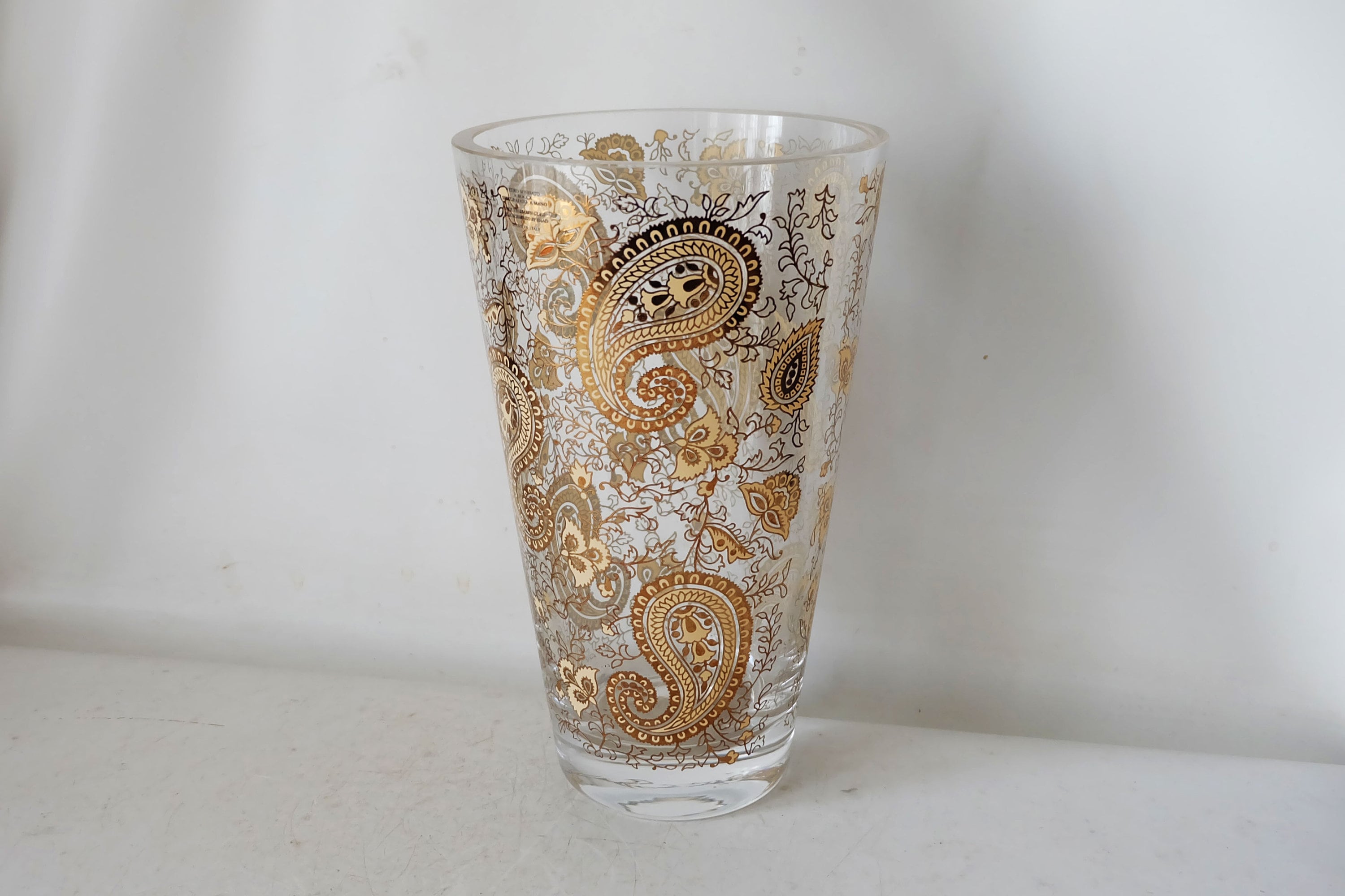 EGIZIA 花柄 ガラス グラス ハンドメイド Made in Italy Egizia glass vase - Etsy 日本