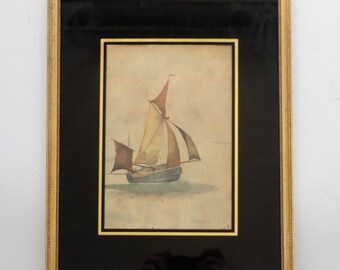 フランス　水彩画　ヴィンテージ フランスアンティーク水彩 202512192 – BROCANTE