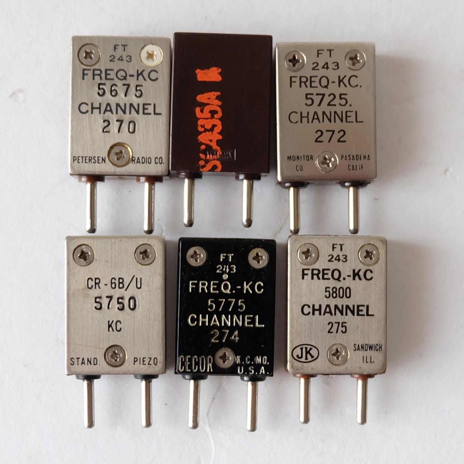 Lot De 5 Cristaux Radioamateur Vintage - NON FT243 Ou FT171b