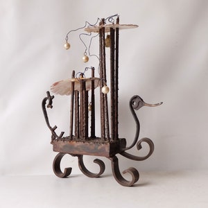 Denmark - Vintage midcentury brutalist metal fantasy animal sculpture - Very decorative piece of brutalist Danish art.