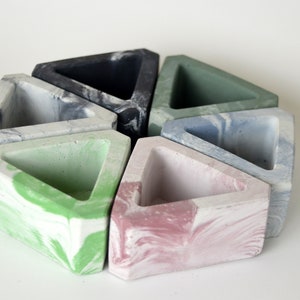 Mini Triangle Concrete Plant Pots - 3inch - perfect for succulents