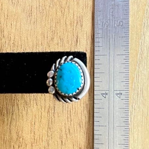 Beautiful vintage sterling and turquoise post ear… - image 3