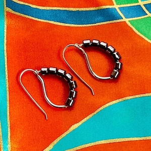 Graceful sterling silver and Hematite earrings