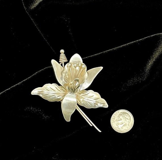 Beautiful Vintage Taxco Sterling Floral Brooch Pi… - image 8