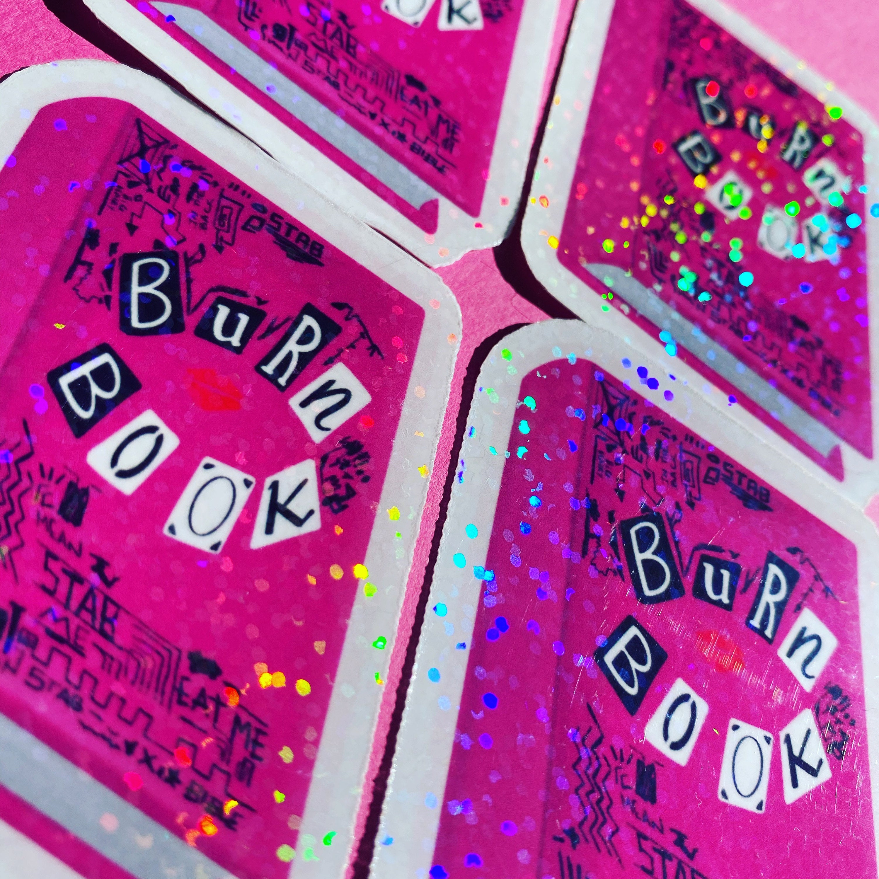 Holographic Mean Girls Sticker / Burn Book Sticker / Mean Girls / Burn Book  / Holographic Sticker / Holographic Burn Book Sticker 