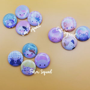 Set of 4 Squishmallow Pin Badges / Set of Squishmallow Badges - Etsy