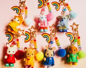 Raincoat Babies Sylvanian Families Bag Charm Keychain