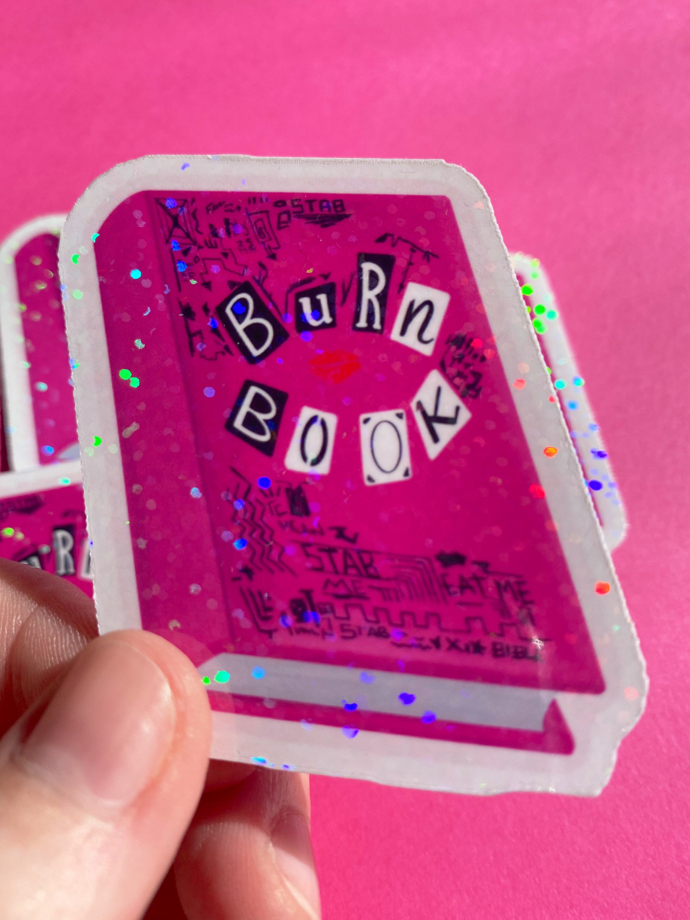 Holographic Mean Girls Sticker / Burn Book Sticker / Mean Girls / Burn Book  / Holographic Sticker / Holographic Burn Book Sticker 