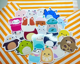 21 Cute Squishmallows Stickers / Set of Squishmallow Stickers