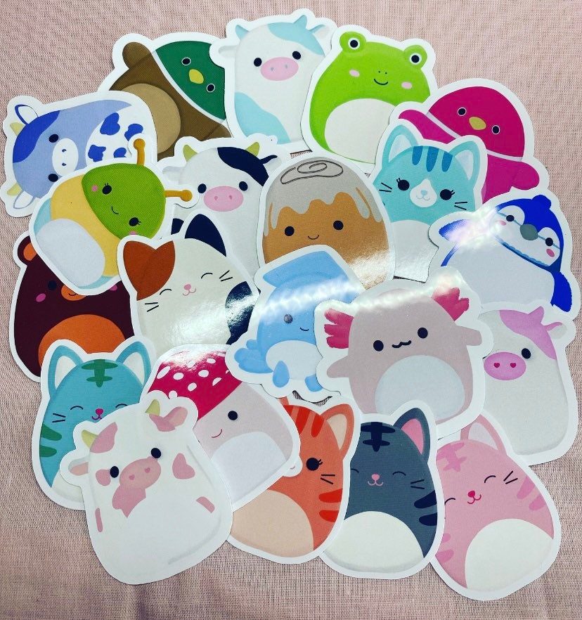 Bestseller Adorable Squishmallow ONE 1 Stickers Sheet PNG, JPF Plus Free  Coloring Pages Printable Animal Stickers see Info 