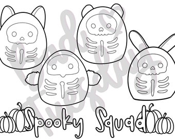 Squishmallow Halloween Coloring Page - Etsy Denmark