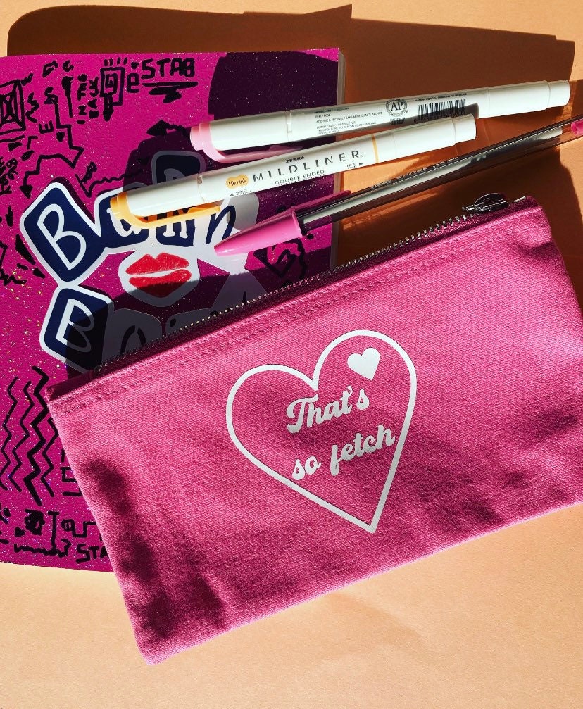 Mean Girls Pencil Case Pink Pencil Case so Fetch Pencil Case 