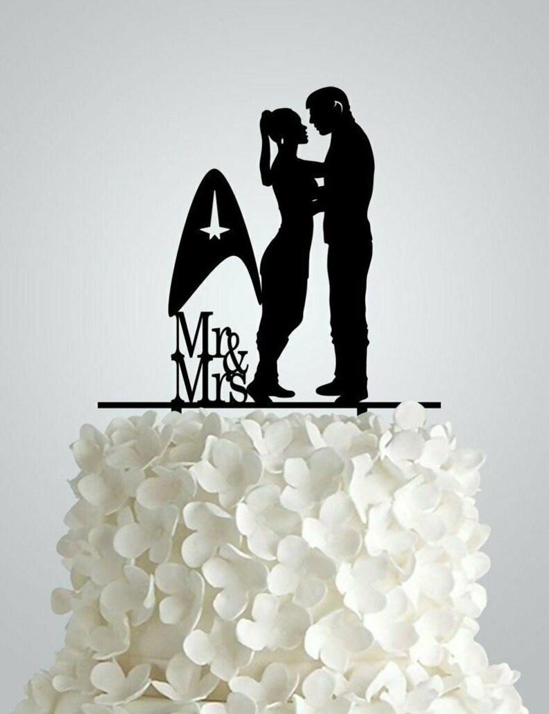 star trek wedding cake topper
