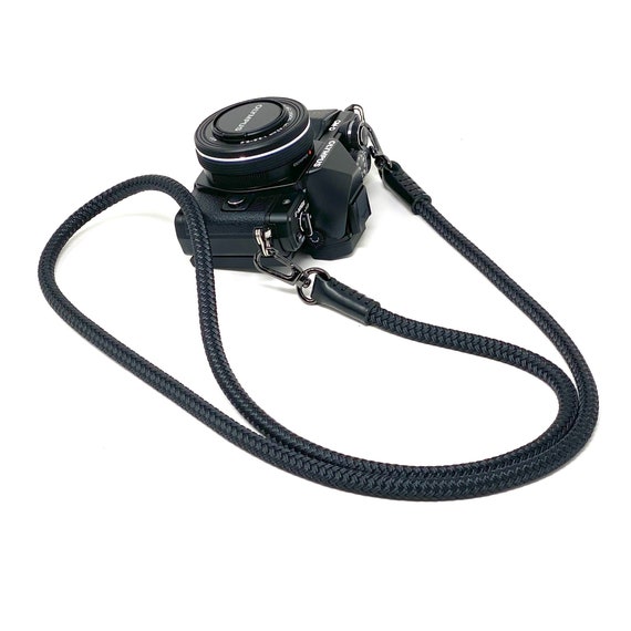 Handmade Silky Red Braided Cord  Rope /& Leather Camera Wrist Strap with Quick Release Clip CORDY SLIM QR