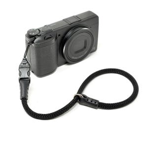 CORDY Rope & Leather Camera Wrist Strap with OPTech Mini QD Loop - Ricoh, Sony