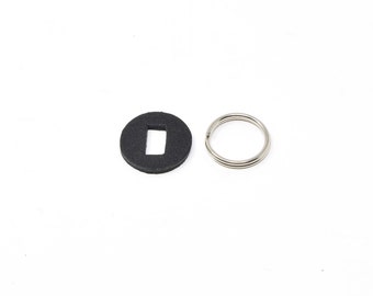 Einzelner 16-mm-Stahlspaltring und Lederschutzpolster für Kamerahandgelenk/-halsband