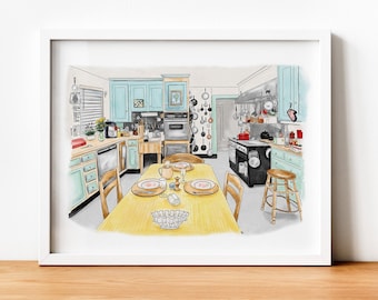 Julia Child Kitchen - Art Print