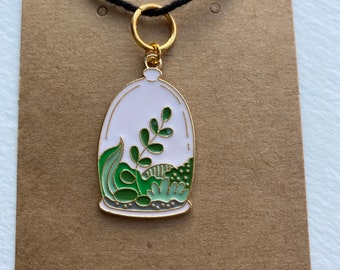 Enclosed Terrarium Stitch Marker/ Progress Keeper