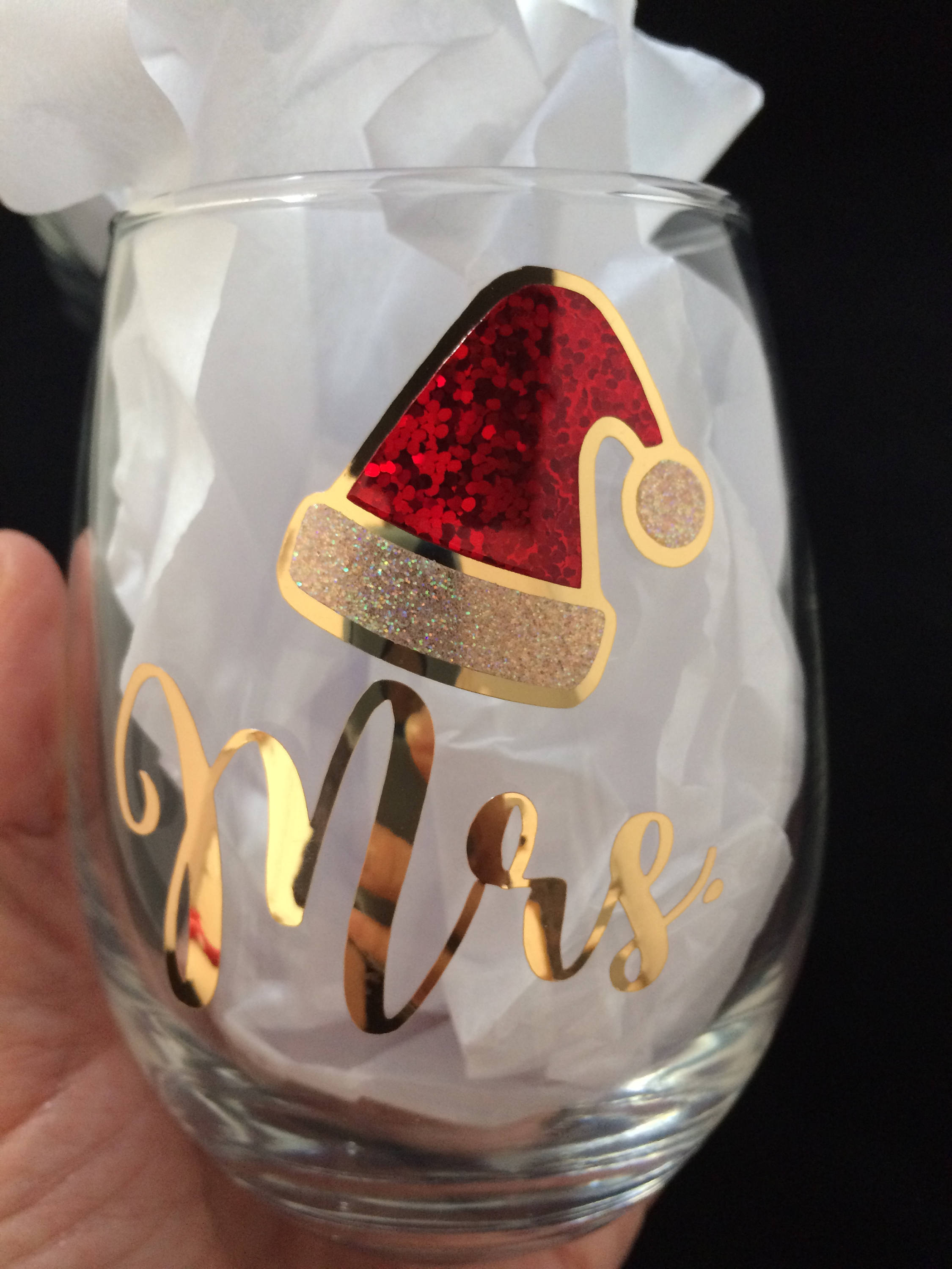 Mr and Mrs Santa Claus Christmas Glasses Wine and Rocks | Etsy