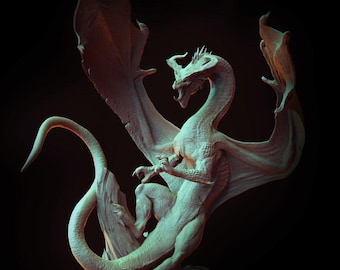 3D Print - Flying Dragon - Blue Giant Miniatures