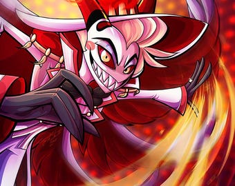 Hazbin Hotel Lucifer Morningstar Print: Bright Cartoon Poster