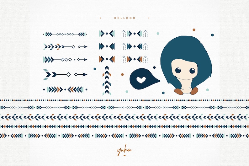 INSTANT DOWNLOAD Hellooo Yuka Studio Graphic Art Artistic Designs Commercial Use