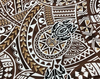 pic Hawaiian Tribal Fabric By The Yard tribal fabric hawaii etsy