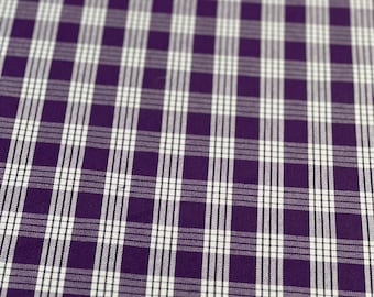Purple Palaka 100% Heavy Cotton Fabric by the yard Bulk yardage available