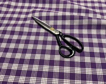 100% Heavy Cotton Palaka Fabric Purple White sold by the yard ( color is lighter then pic)