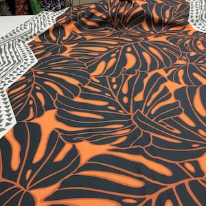 1点物⭕️お安く!◎Custom hawaiian fabric◎NR2◎9.7 Turquoise Classic Hawaiian Print Fabric 100% Cotton Sold by