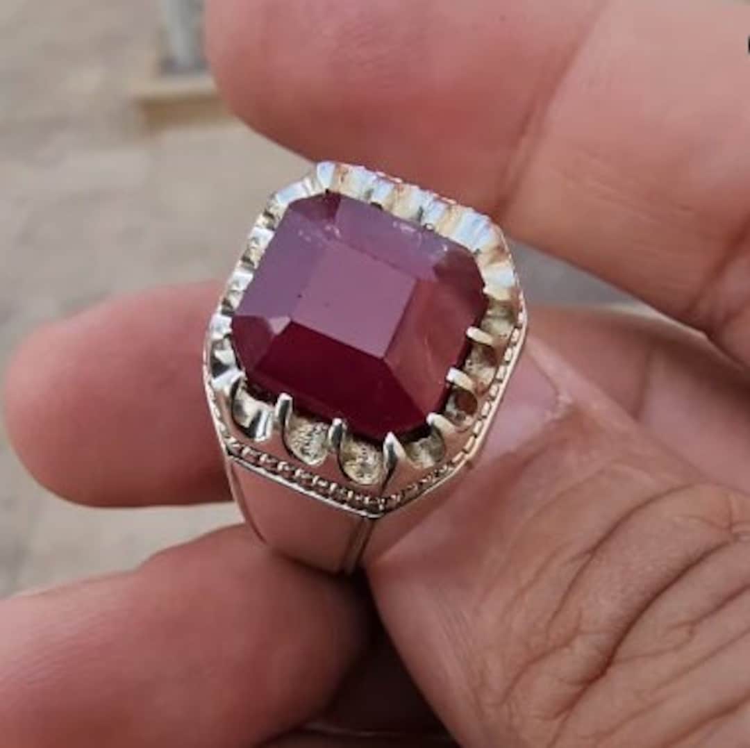 Natural Ruby Stone Ring Original Afghanistan Ruby Ring Kabul Ruby Stone ...