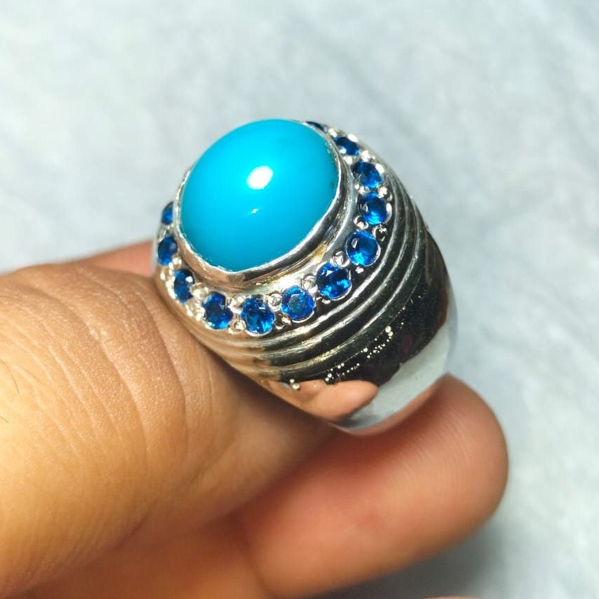 Arizona Turquoise, Original Blue Turquoise Stone With Blue Zircons ...