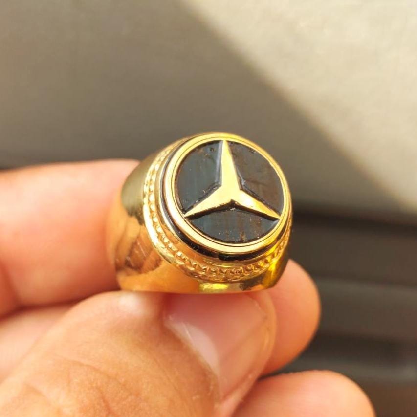 Diamond Ring 18k Mercedes Benz Ring 14k Gold 18k Gold Ring