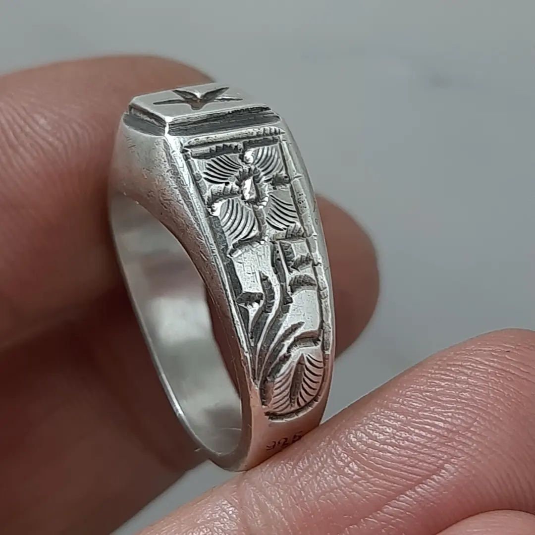 Arizona Turquoise, Hirz E Jawad Ring Firqa Jafariya Ring Sterling