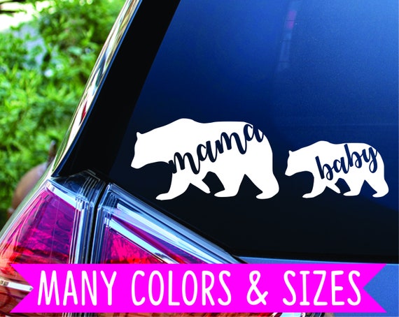 Mama Bear Baby Bear Car Window Planner Vinyl Decal Sticker