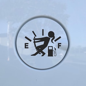 Gas Tank Empty Funny Girl Car Truck Decal Sticker