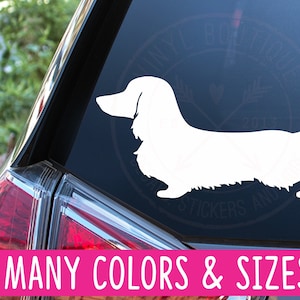 Dachshund Long haired Vinyl Decal Sticker for Cup Planner Tumbler Laptop