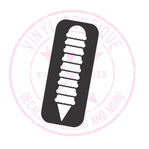 Ice Cream Cone Makeup Swatch Stencil Sticker Vinyl